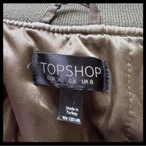 Topshop Zipper Bomber Jacket - Picture 5 of 5